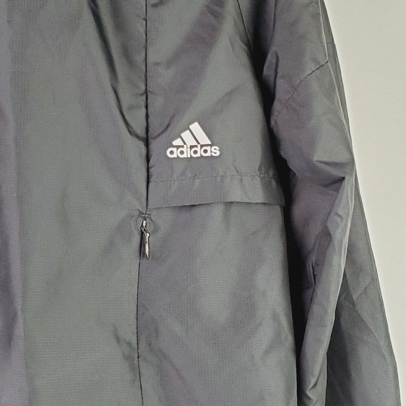 Adidas ID Soft Shell Hooded Windbreaker Pockets Drawstring Waist Med CW2280 - Picture 6 of 11